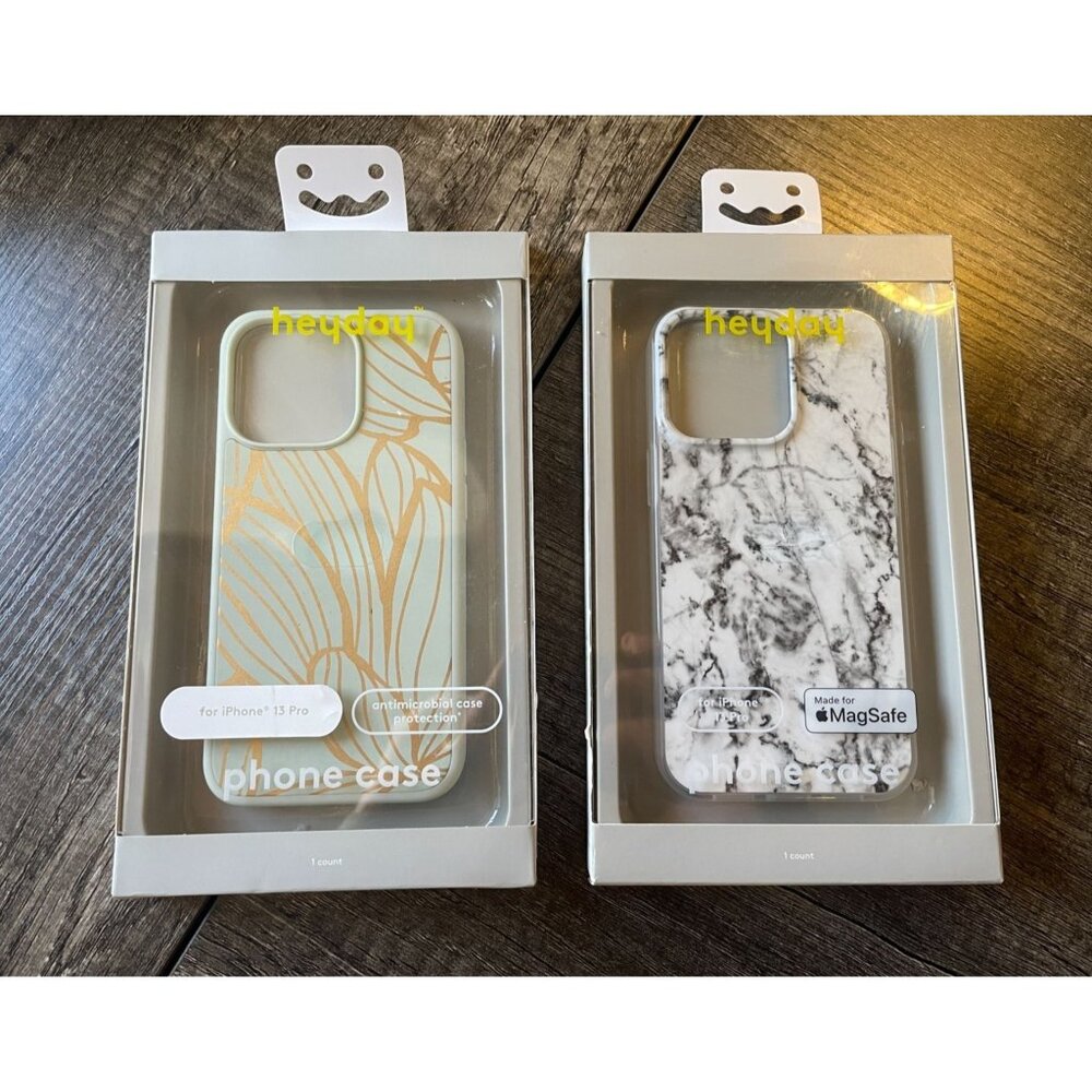 6 cases‎ for iPhone 13 Pro phone mixed cases for Heyday marble botanical